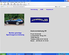 Screenshot Autovermietung99